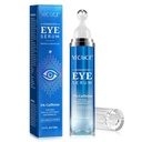 5% kofeina Peptide Eye Serum, Pod oczami Roller krem do ciemnych kręgów, Puffiness, Torby pod oczami - 360 ° Masaż Ball Cream do zmarszczek, Fine Lines i Firming (niebieski)