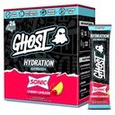 GHOST Pakiety nawilżające, Sonic Cherry Limeade, 24 Sticks, Proszek elektrolitowy - suplement mieszanki napojów z magnezu, potasu, wapnia, witaminy C - Vegan Friendly, wolne od soi, cukru i gluten