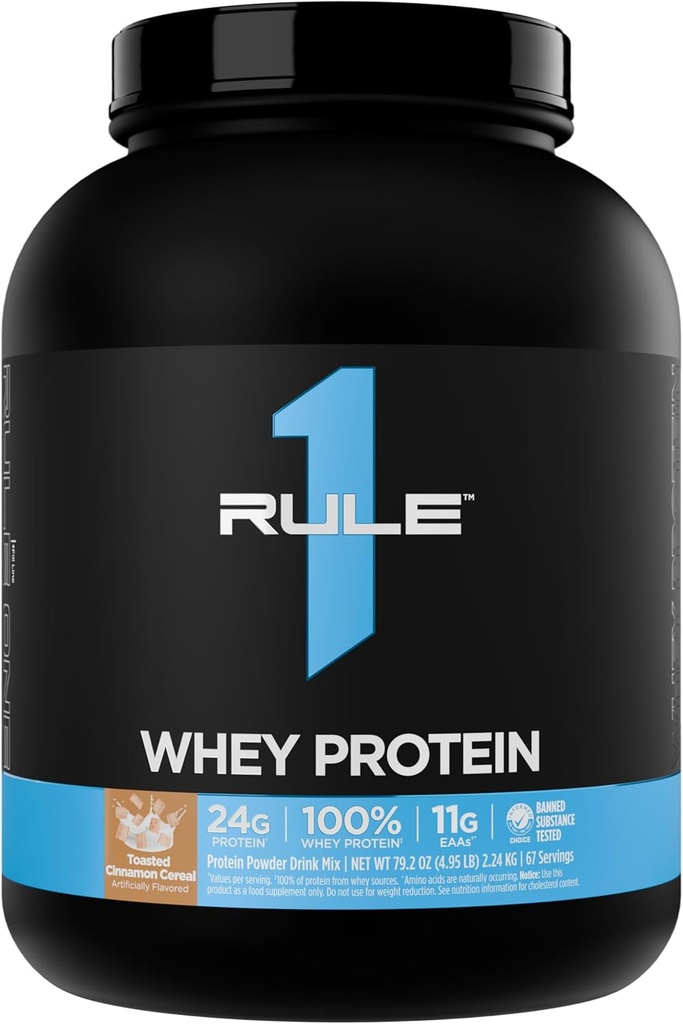 Artykuł 1 Białko serwatki - 24g Białko szybko działające pochodzące z All- Whey Sources z naturalnie występującymi EAA & BCAA do odzyskiwania lub wykorzystania w każdej chwili (5 funtów *, Tosty cynamonowe)