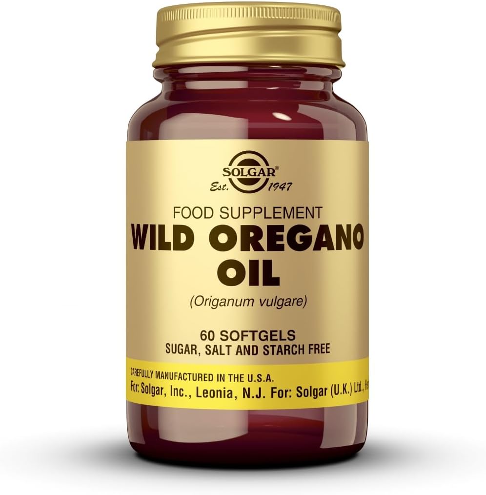Solgar Wild Oregano Oil, 60 Softgels - Koncentrat - Wsparcie immunologiczne - Non GMO, Gluten Free, Dairy Free - 60 Servings
