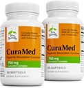 Terry Natural CuraMed 750mg - Suplement przeciwutleniający dla zdrowia mózgu i serca - Suplement z kompleksem kurkuminy o dużej potencji - Nerki, Wątroba i Immune Health Support - 30 Softgels (Opakowanie 2)