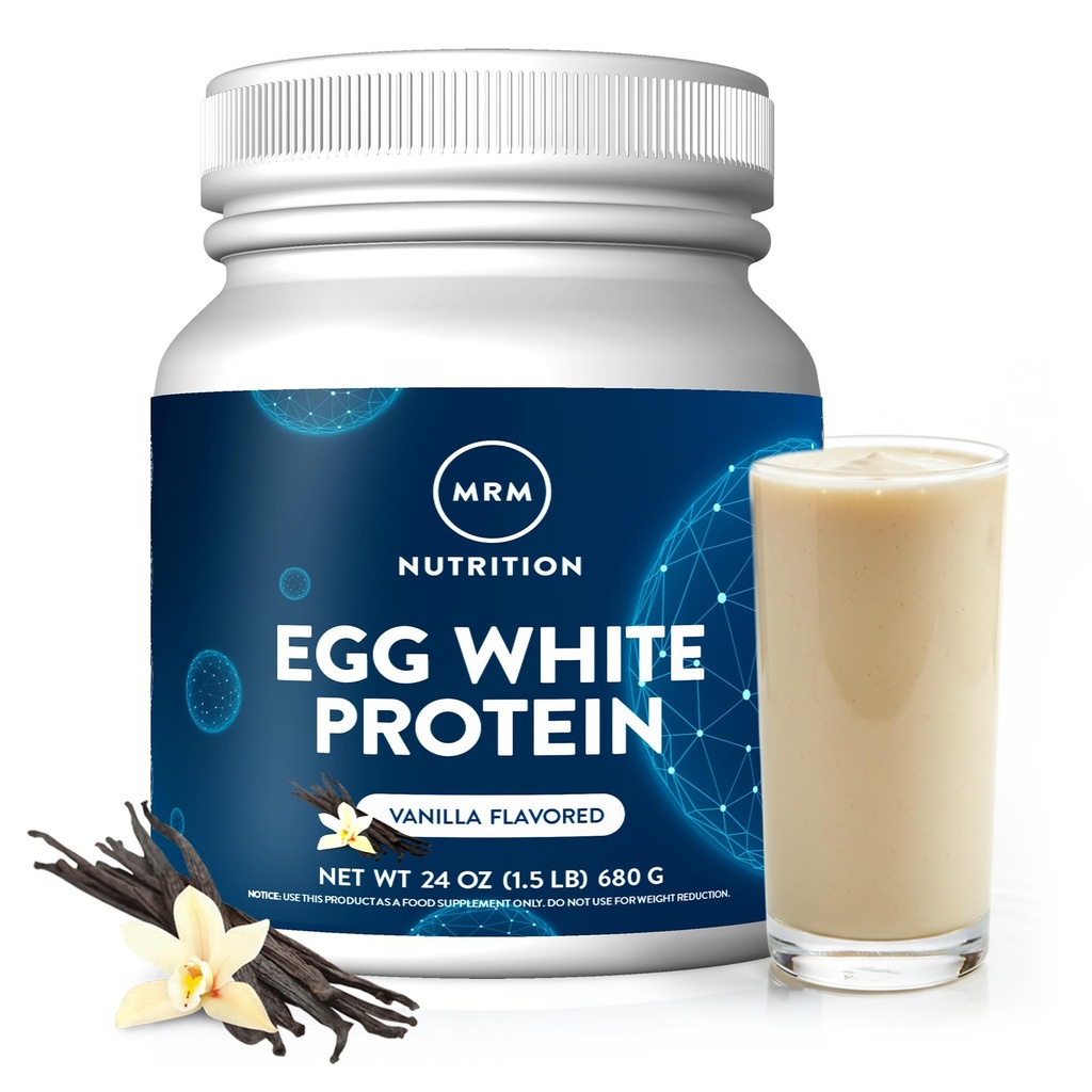 MRM Nutrition Egg Białko białe 124; Vanilla Flavored 124; 23 g Białko beztłuszczowe 124; z enzymami spożywczymi 124; Najwyższa wartość biologiczna 124; Klinicznie testowane 124; 20 Służenie