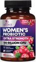 Probiotyki dla kobiet Digestive Health Support - 90 Miliard CFU Kobiet Probiotic, 16 Szczeliny, Żurawina, Waginal Probiotic z Prebiotyki, PH, Immune, Urynary, & Wsparcie zdrowia kobiecego, 60 Kapsułki