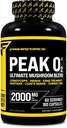 Primaforce Peak O2 Performance Mushroom Peneed Oxygen Absorption Booster (180 Kapsułek) (2000 mg Per Serving, 60 Servings) - atletyczny suplement wydajności, Ultimate Mushroom Blend