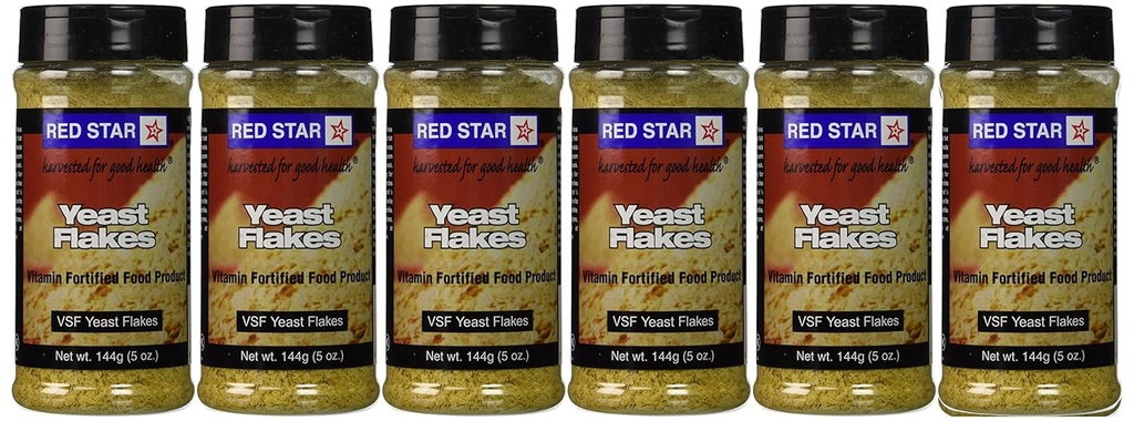 Red Star Nutritional Yeast - VSF Mini Flake -- 5 oz Each (opakowanie po 6)