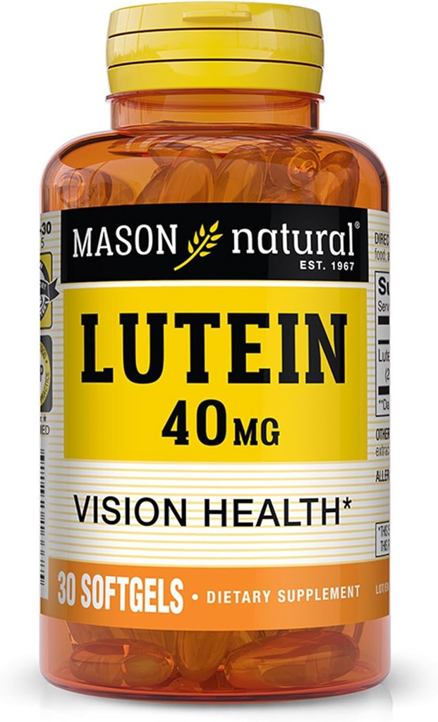 MASON NATURAL Lutein 40 Mg Ultra Siła miękkie żele - 30 Ea