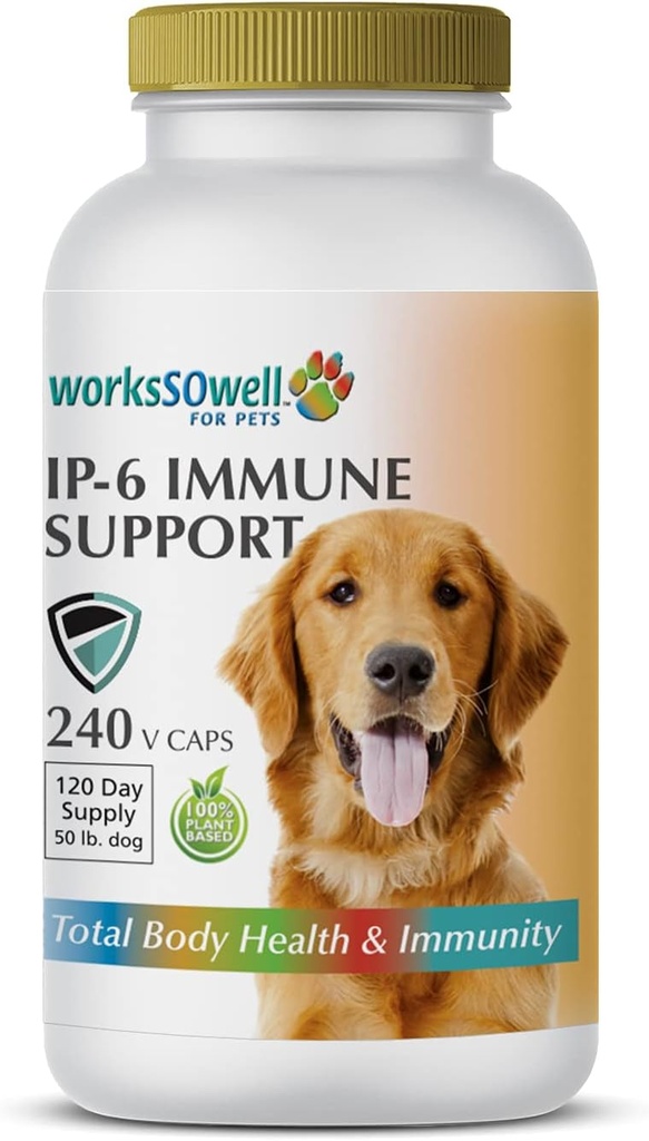 1- TDC WorksSoWell IP- 6 Immune Support for Dogs - 240 V- Caps - Pomaga promować zdrowe kości, zęby, nerki, Funkcje wątroby i zdrowie układu krążenia - Total Body Health and Immunity