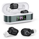 Aparaty słuchowe, aparaty słuchowe dla seniorów Invisible Rechargeable Wzmacniacz słuchu z hałasem Anulowanie dla dorosłych Utrata słuchu, Kontrola głośności Cyfrowy w uszach Urządzenia wspomagające słuch (czarny)