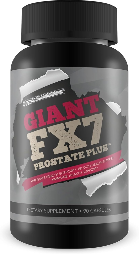 Giant FX7 Prostate Plus - Prostate Supplements for Prostate Support & Blood Flow Support - Support Energy & Endurance - Promote Healthy Prostate Function & Size - Mężczyzna Prostate Support z cynku