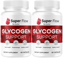 (2 Pack) Super Flow Glycogen - SuperFlow Glycogen Wsparcie kapsułki, Super Flow, Glycogen Wsparcie Super Flow, Oficjalne SupperFlow Glycogen Wsparcie, Super Flow Glyco Optimizer, 60 Kapsułki na 2 miesiące