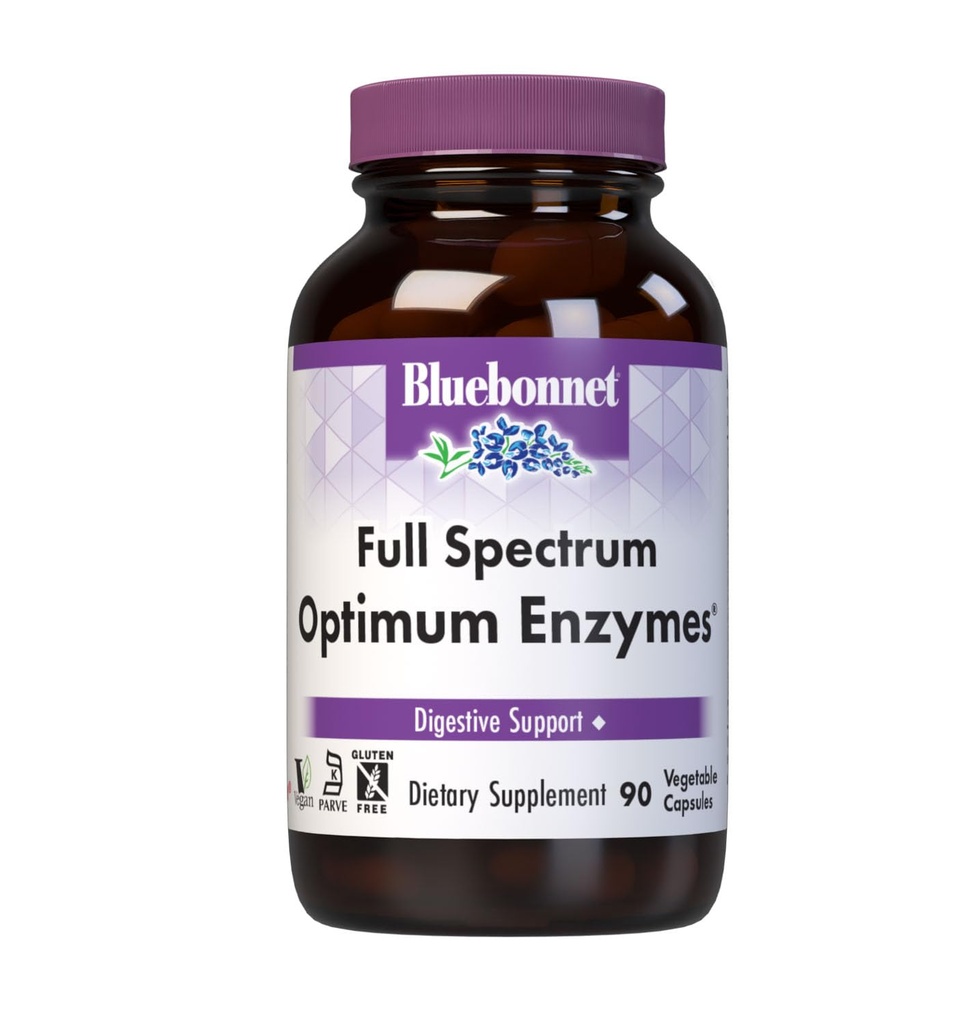 BlueBonnet Full Spectrum Optimum Enzymy Kapsułki wegetariańskie, 90 Count