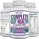 Kompletne Gut Health, Enzymy trawienne Plus Prebiotyczne, Probiotyczne i Post Biotyczne wsparcie żołądkowo-jelitowe, Wsparcie Gut Health & Immune Function, 60 Kapsułki