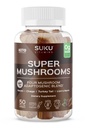 SUKU Witaminy - Super Mushroom -Reishi Chaga, Turcja Tail & Lions Mane Blend Gummies for Immunity - Łatwe do żucia - Nie GMO, Gluten Sugar Free - Espresso Dekaffeired Gummy Witaminy, 50 Hr