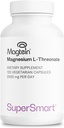 Supersmart - Magnezu L- Threonate 2000mg na dzień (Magtein) - Opatentowany i bardzo biodostępny Magnezu Threonate - Pamięć, Zdrowie mózgu i uwaga 124; Non-GMO & Gluten Free - 120 Kapsułki wegetariańskie