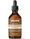 Ultra6 Nutrition Ashwagandha Liquid Drops - Organic Ashwagandha Supplements with Rhodiola Rosea Tincture - Ekstrakt korzenny dla nastroju i energii - Suplement dla mężczyzn i kobiet