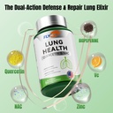 Lung Health, Herbal Quercetin & NAC, Wspieranie oddechu, Lung Cleanse, Witamina C, Cynk, GMP, Made in USA 60 Kapsułki