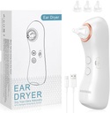 Ear Dryer, Rechargeable Ear Water Remover with Light, Electronic Warm Air Ear Drying Device for Swimming, Showering, Surfing, Diving, Hearing Aid Use (Ear Dryer with 3 Tips)