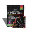 Ulepszone opakowania z proszkiem elektrolitycznym (limonka wiśniowa 124; 20 opakowań) w / 0 Sugar + BCAAs + B- Vitaminy Suplement elektrolitu w cynku potasu i magnezu do hydrolizy - Keto Electrolytes
