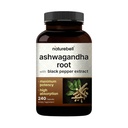 NatureBell Ashwagandha z Black Pepper, 240 Kapsułki 124; Wysoka Absorpcja Kompleks - Ekstrakt Extra Siła Korzeń - Suplementy do Relaks - Non-GMO