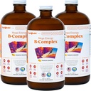 Liquidhealth Mega Energy Methylled B- Complex, Dorosły suplement witaminy płynnej - Zwiększenie energii, Relieve Stress & Zmęczenie, Wsparcie immunologiczne, Heart & Gut Health - Made in USA, Wegan, Sugar- Free (3 Pack)