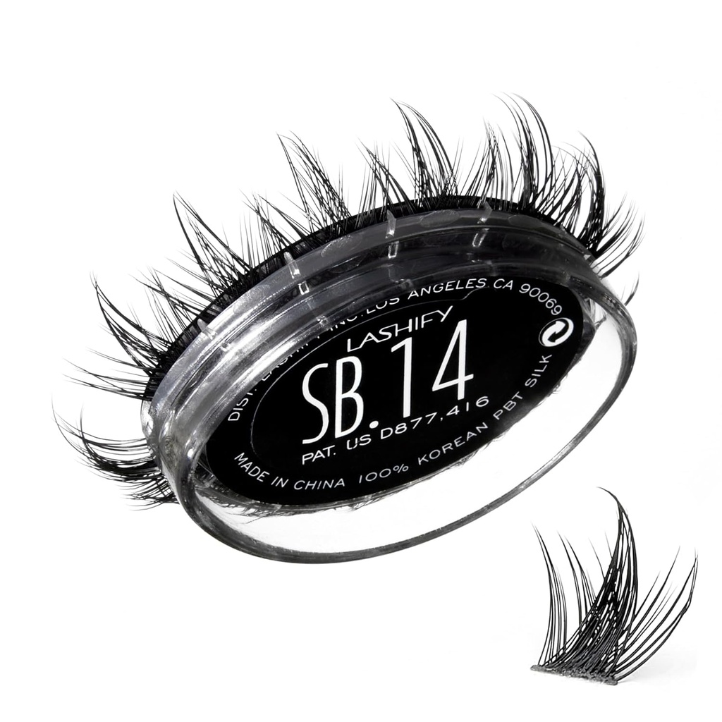 Lashify Star Burst 14mm Gossamer DIY Eyelash Rozszerzenia Refill, Ultimate wielowarstwowe wielowarstwowe Lash wielowarstwowe, czarny, łatwe łuski
