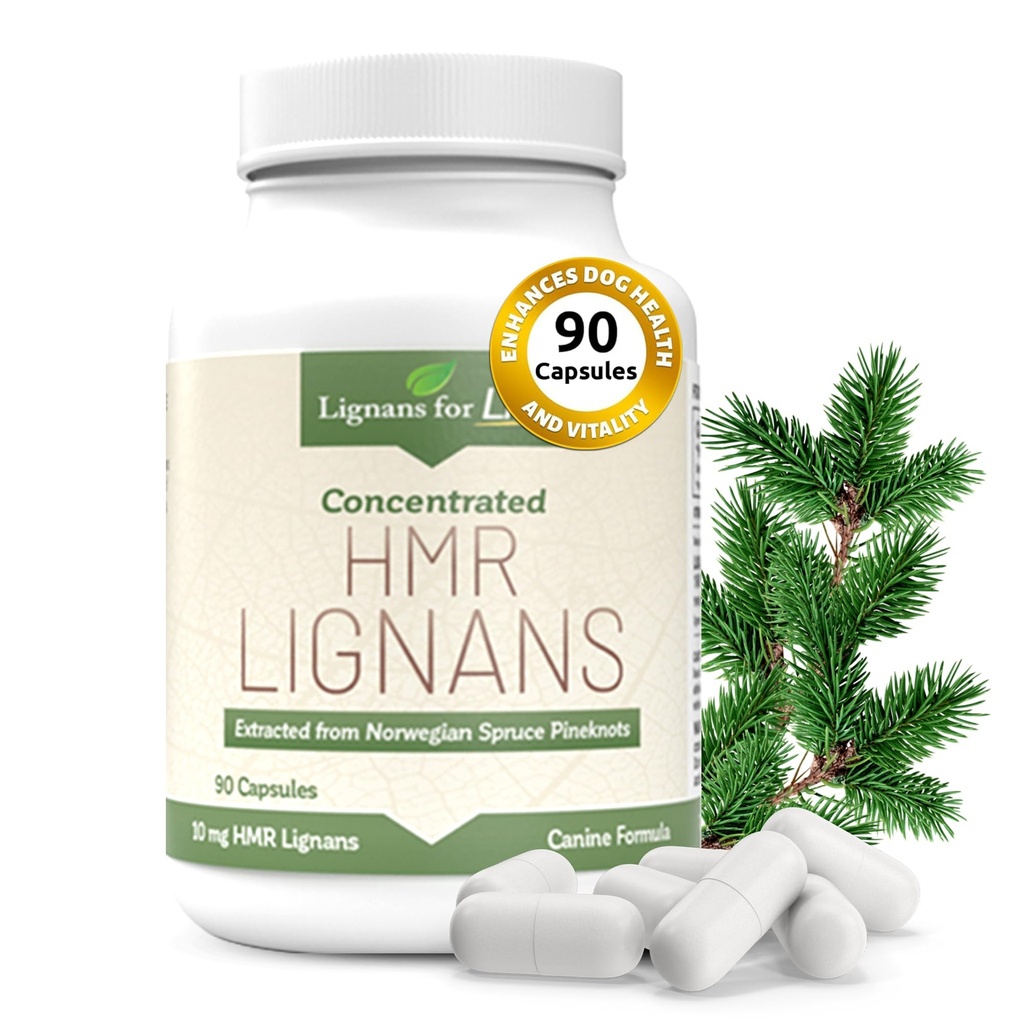 Lignans For Life HMR LIGNANS 10mg kapsułki - Perfect for Small Dog Breeds - Witamina dla zdrowych zwierząt 124; Multivititamina 124; Wellness Supplement Agregat 124; Nutritional