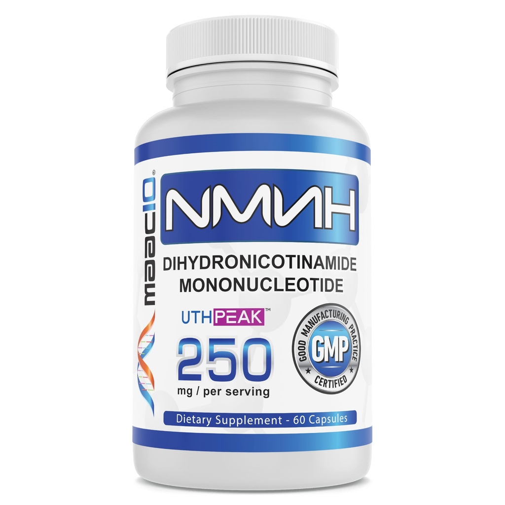 MAAC10 NMNH (NMN Supplement Alternative) 250mg serving index 124; Uthpeak ™ NMNH (Dihydronicotinamid Mononucleotide) for Better Stability Environmental 124; 30- Day Supply.
