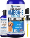 Omega 3 Olej rybny dla psów - Lepsze niż olej z łososia - Dog Fish Oil Supplement to Reduce Shedding & Swędzenie - Pomaga Joints, Mózg i Heart Health - Skin and Coat Supplement - Płynny olej rybny