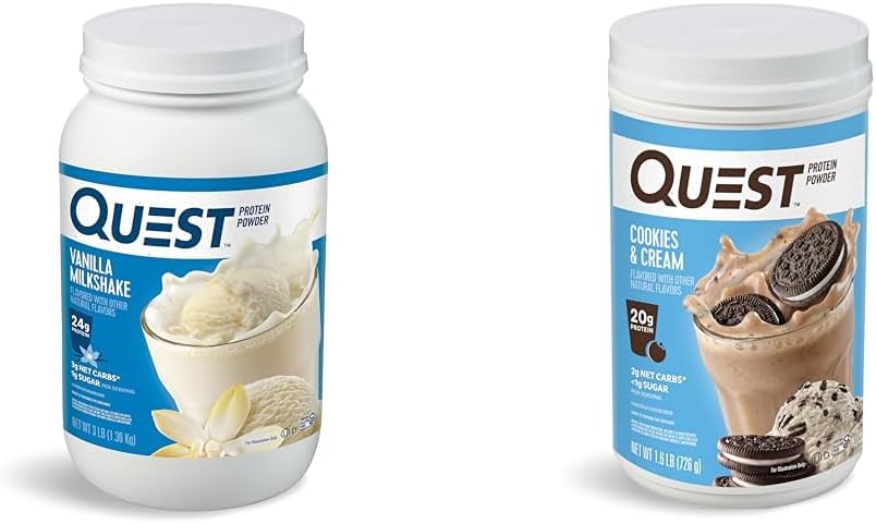 Quest Vanilla Milkshake 24 g Protein 3 Funt i Cookies & Cream 20 g Protein 1.6 Funt Protein proszki