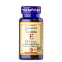 Puritan Pride Witamina E 184mg (400 j. m.) z Selenium 50mcg, Suplement Witaminy do układu immunologicznego i przeciwutleniaczy Wsparcie zdrowia, 3 Dostawa Miesiąc, 100 Softgels szybkiego uwalniania