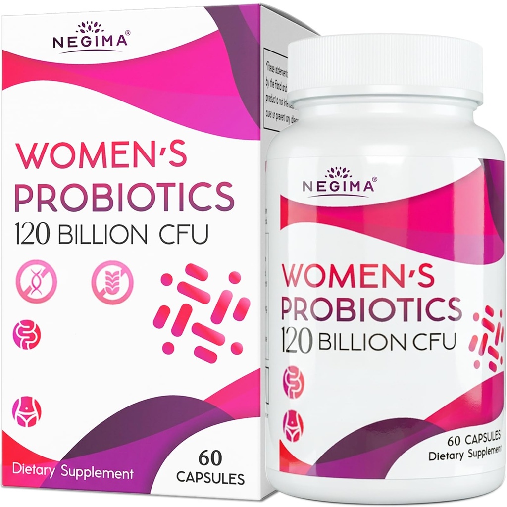 Negima Menopauza Suplementy dla kobiet, 120 Miliard CFU Probiotyki dla kobiet, 13- in-1 Zioła i kompleks botaniczny, dla Menopauzy - 60 Czapki