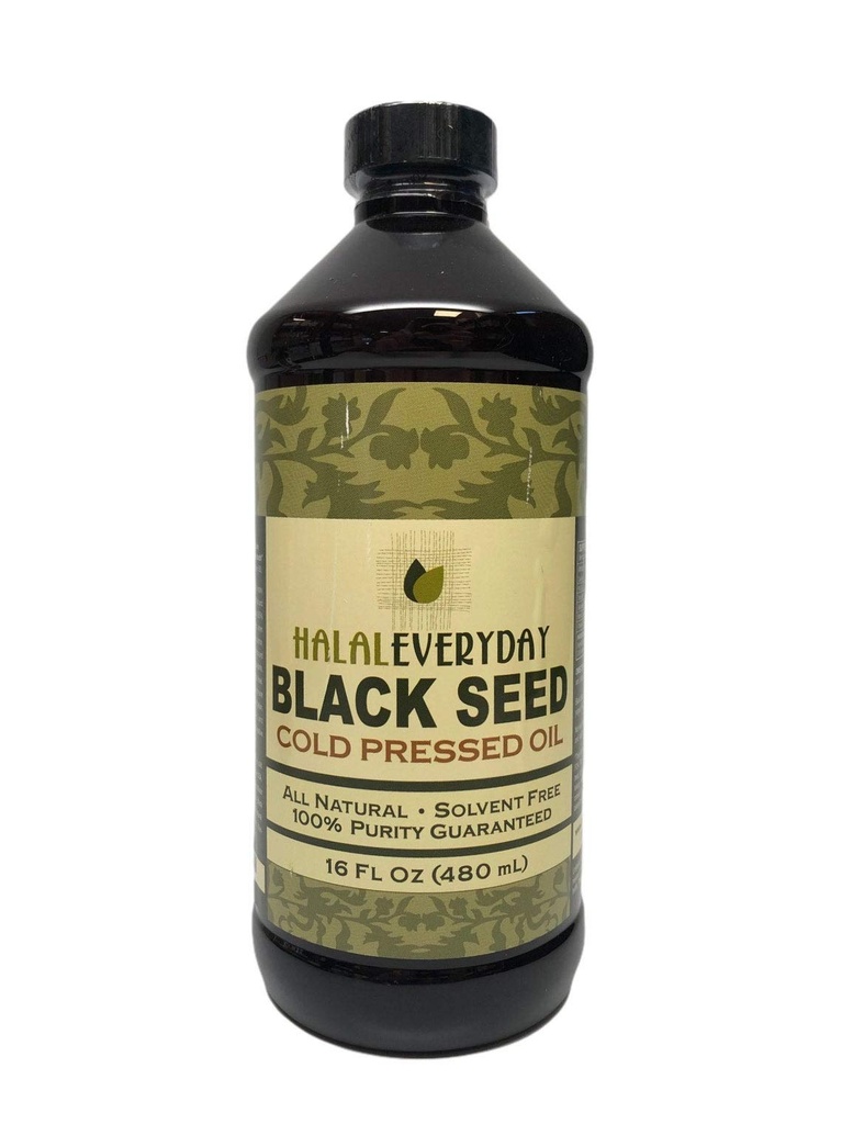 Czysty olej z nasion czarny - 16 OZ - 100% Czyste i zimne tłumione nasiona czarne - Non-GMO i Wegan - Nigella Sativa
