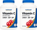 Nutricost Witamina C z Rose HIPS 1025mg, 240 Kapsułki (2 butelki) - Premium Non-GMO, Gluten Free witaminy C Suplement