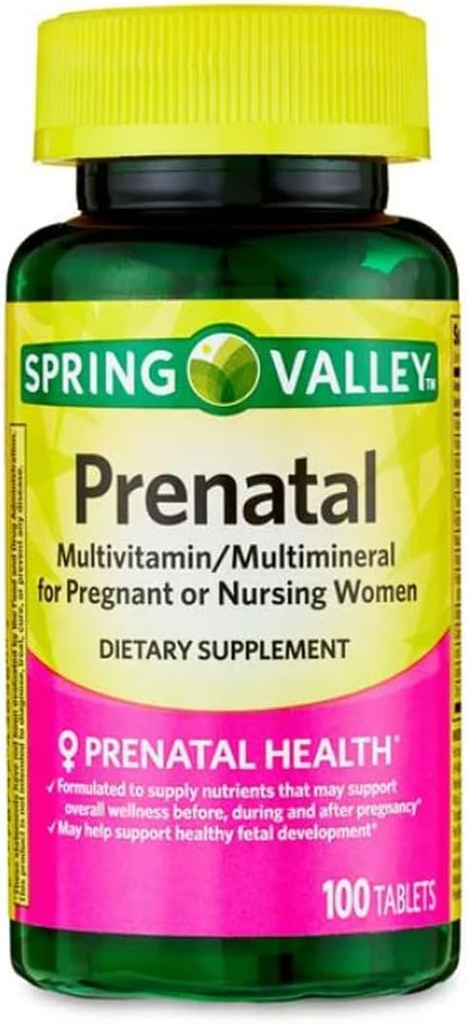 Prenatal Multivitamine / Multimineral dla kobiet w ciąży i karmiących piersią Suplement diety Tabletki, 100 Hrabia