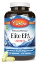 Carlson - Elite EPA Gems, 1000 mg EPA Fish Oil, Wild- Caught, Nordic Fish Oil, Sustainable Sourced, Pomaga utrzymać zdrowe poziomy triglicerydów, 120 Softgels