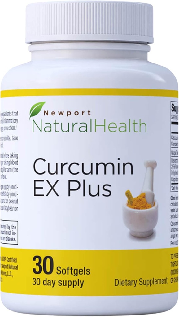 Kurkumina, kurkumina EX Plus z ekstraktem z winogron, Resveratrol & Red Wine Polyphenols for Joint Health & Heart Health, Curcuminoids Complex 500mg kapsułki