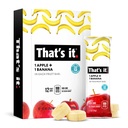 That's It Nutrition Apples + Banana 100% Natural Real Fruit Bar, Paleo for Children & Adults, Non GMO Sugar-Free, No preservatives Energy Food, 14.4 Oz, Pack of 12