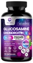 Glukozamina Chondroitin MSM Joint Supplement 2100mg - z glukozaminą siarczan, kurkuma, Boswella, Quercetin & Bromelain - Ekstra Siła Elastyczność, Mobilność i Wspólne Wsparcie, 60 Kapsułki