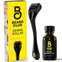 Broda Klub Derma Roller & Broda Roller wzrostu oleju do twarzy, ciała i skóry Skalp Mikroneedling Roller dla mężczyzn i kobiet z 540 Tytanu Mikroneedles - Broda Roller do włosów i brody