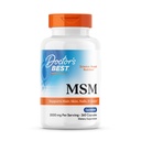Doctor 's BEST MSM, Włosy, Skóra, Nails, & Łączniki, Non-GMO, Gluten Free, 3000 mg Per Serving, 360 Kapsułki