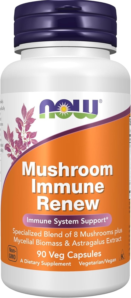 Now Foods Supplements, Immune Renew ™ with Astragalus Root Extract, Immune System Support *, 90 Kapsułki Veg
