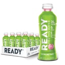 Ready ® Woda białkowa - 20g Izolat białka serwatki, Zero cukru, Low- Calorie Sports Drink for Hydration & Recovery - Electrolytes, Esential Amino Acids - Cotton Candy Grape, 16.9 fl oz Bottles (12- Pack)