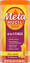 Metamucyl 4- in-1 Pzylium Fiber Suplement, Prawdziwy cukier, 72 łyżki stołowe, Pomarańczowy aromat, Codziennie Fiber Proszek do Żywienia, wykonane z Psylium Psylium Fiber