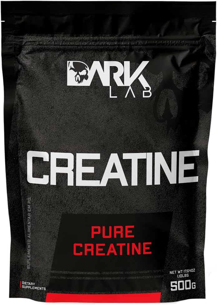 Dark Lab Kreator Monhydrat 166 Służenie, 100% Czyste Kreatyna 500g, Suplement do wsparcia budowy mięśni, Zwiększona siła, Energia i poprawiona wydajność atletyczna
