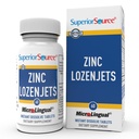 Superior Source Zinc Lozenjets - Suplement do systemu immunologicznego - Systemy i funkcje do śledzenia suplementów mineralnych - Suplement cynku dla kobiet i mężczyzn - 60 Instant Disolve Tablets