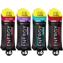 NewTrition ® Extra Strength Energy Shots 1,7 fl oz (Opakowanie po 24, 4 zapachów) - 250 mg kofeiny z witaminami B i aminokwasami, bez cukru zero Calorie Napoje witaminowe dla Focus & Endurance (Mixed-1)