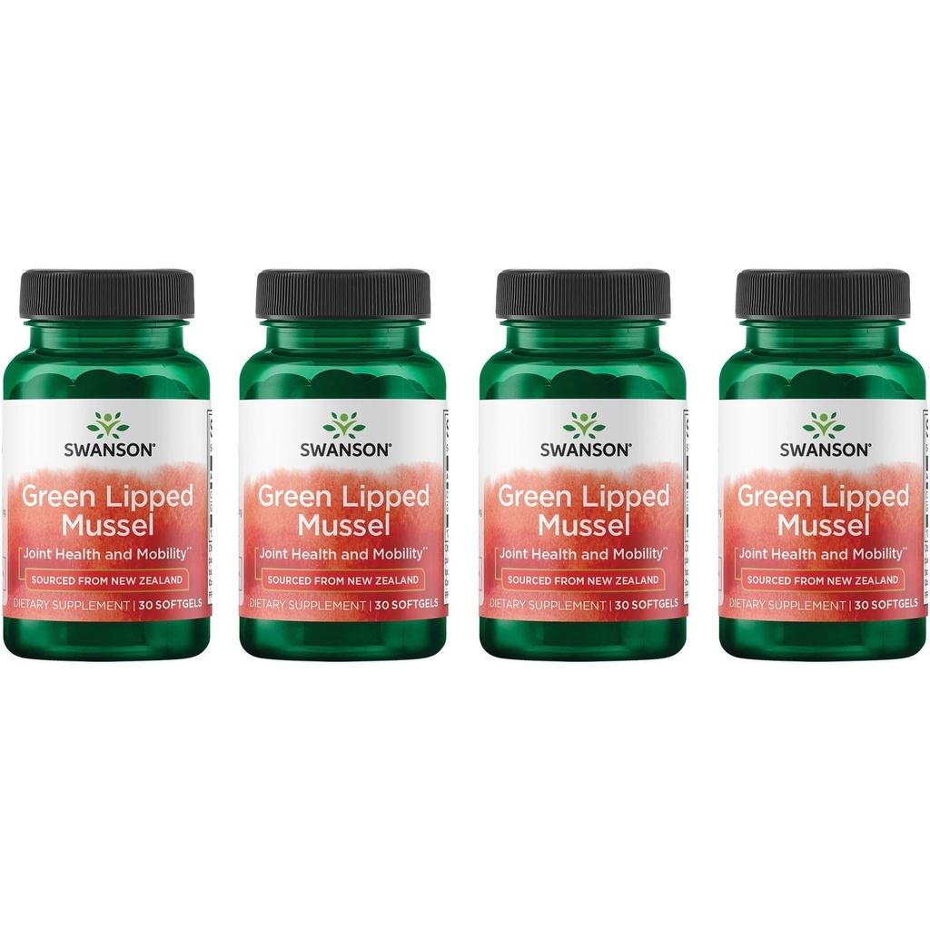 Swanson New Zealand Green Lipped Mussel Oil 30 Sgels (4 opakowania)