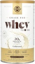 Solgar Grass Fed Serwatka do Go Protein Powder Unflavored, 11.2 oz - 20g Grass- Fed Protein z Nowej Zelandii Krowy - Great Tasting & Mixes Easy - Wspiera wytrzymałość i odzysk - Non-GMO, 13 Sługi
