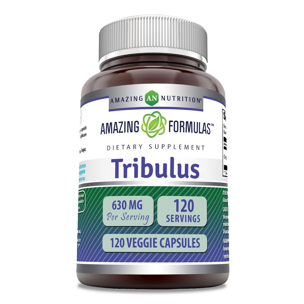 Amazing Supples Organic Tribulus Terrestris Extract Supplement Supplement Agregat 124; 630 Mg per serving Agregates 124; 120 Veggie Capsules Agregates 124; Non-GMO Agregates 124; Gluten- Free Agregates 124; Made in USA