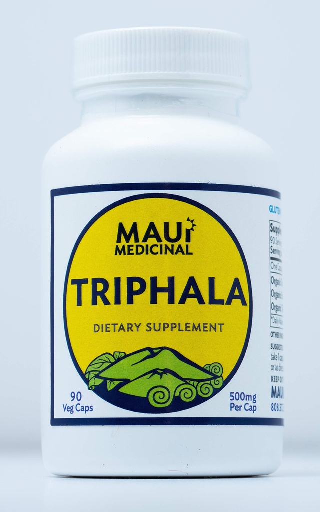 TRIPHALA 90 Kapsułki wegetariańskie - 500 mg na kapsułkę organiczna formuła ziołowa